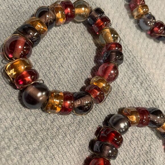 Multicolored Silver Wire Purple and Green Napkin Rings 2 sets of 6 Each = 12 - Picture 8 of 16